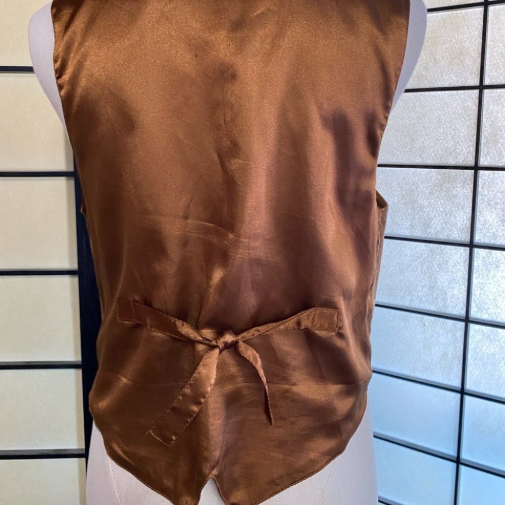 Vintage Agapo Embroidered Leather Vest - Picture 7 of 8